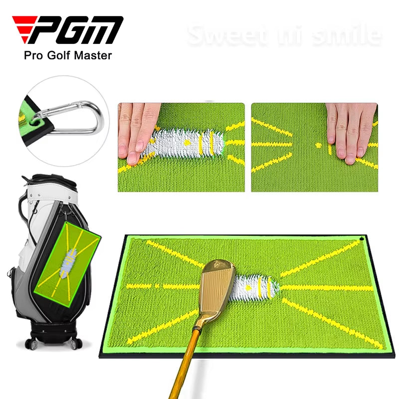 DJD038 Golf Strike Mat Bead Display Track Beginner Training Trace Detection Pad Swing Exerciser