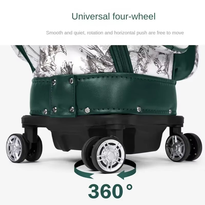 4 Wheel 360 Degree Rotating Waterproof Golf Bags Quality Women'S Vintage Pull Rod Golf Bag QB169