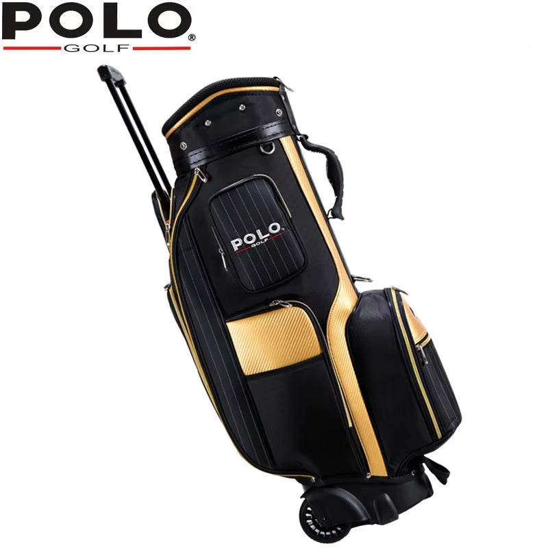 Golf Bags Portable Big Capacity Travel Pack Men Multifunction Lightweight Outdoor Golf Bag with Trolley Tug PLGB001