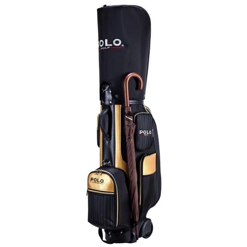 Golf Bags Portable Big Capacity Travel Pack Men Multifunction Lightweight Outdoor Golf Bag with Trolley Tug PLGB001