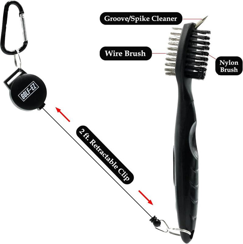 Golf Essentials Kit | Must Have Golf Accessories - Golf Water Brush, Golf Towel, Golf Club Brush, Golf Ball Marker, Divot Repair Tool, Golf Ball & Golf Tee Holder, Golf Gifts for Men